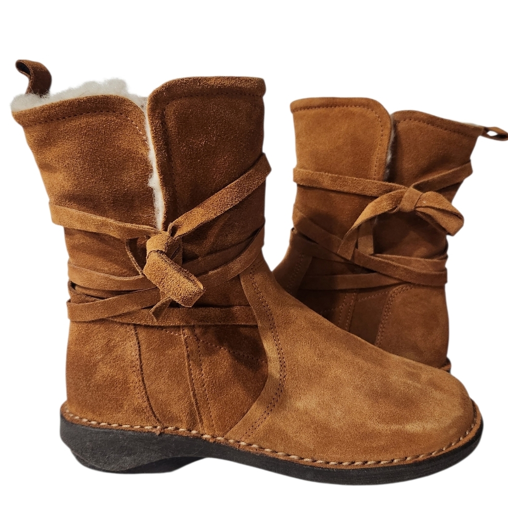 Miz Mooz Prance Suede & Wool Mid-Calf Boots Size 36